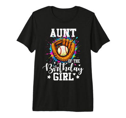 Aunt Birthday Baseball Colorful Tri T-Shirt - Minimalist Print for Adults - T-Shirt, Sweatshirt, Hoodie