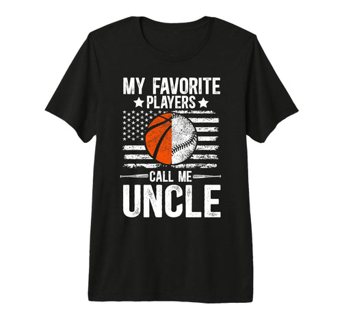 Mens My Favorite Players Call Me Uncle T-Shirt - Minimalist Print Unisex - T-Shirt, Sweatshirt, Hoodie