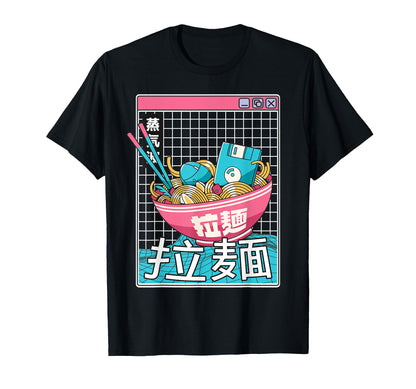 Ramen Noodles Bowl Kawaii Weirdcore T-Shirt - Unique Graphic for Adults - T-Shirt, Sweatshirt, Hoodie
