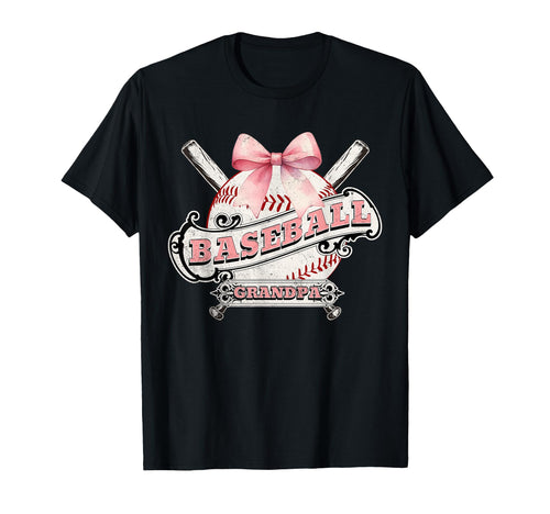 Baseball Grandpa Coquette Bow Sport T-Shirt - Novelty Apparel for Adults - T-Shirt, Sweatshirt, Hoodie