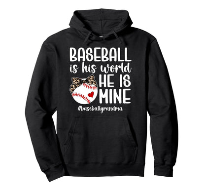 Baseball Grandma Proud Baseball Player Hoodie - Minimalist Print Men Women - T-Shirt, Sweatshirt, Hoodie