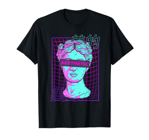 Aesthetic Vaporwave Japanese Bust T-Shirt - Custom Art Print Men Women - T-Shirt, Sweatshirt, Hoodie