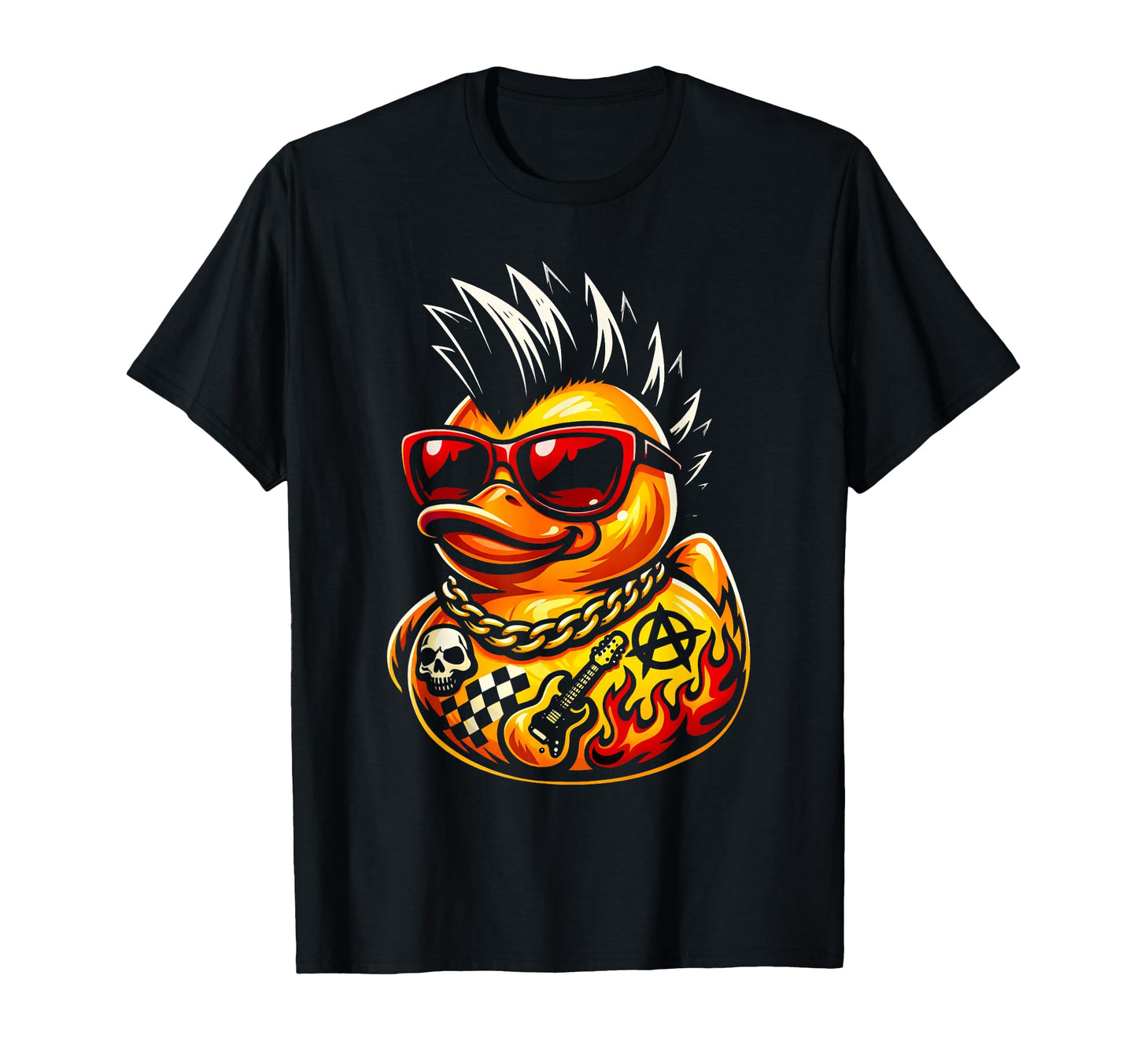 Funny Mohawk Rubber Duck Punk Tattoos T-Shirt - Streetwear Style Men Women - T-Shirt, Sweatshirt, Hoodie