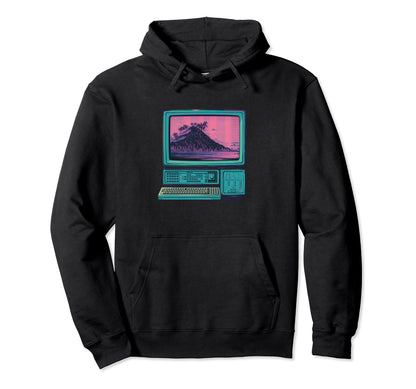Vaperwave Aesthetic Glitch Anime Hoodie - Unique Graphic for Adults - T-Shirt, Sweatshirt, Hoodie