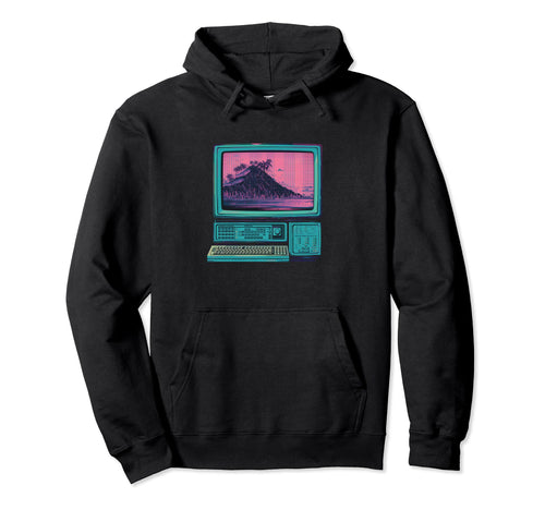 Vaperwave Aesthetic Glitch Anime Hoodie - Unique Graphic for Adults - T-Shirt, Sweatshirt, Hoodie