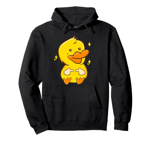 Kawaii Anime Duck Meme Aesthetic Hoodie - Minimalist Print for Adults - T-Shirt, Sweatshirt, Hoodie