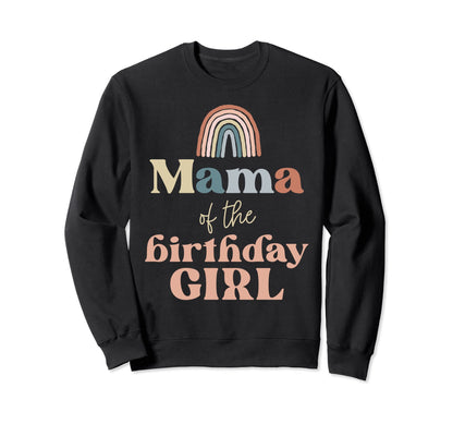 Mama Birthday Boho Rainbow Party Sweatshirt - Minimalist Print for Adults - T-Shirt, Sweatshirt, Hoodie