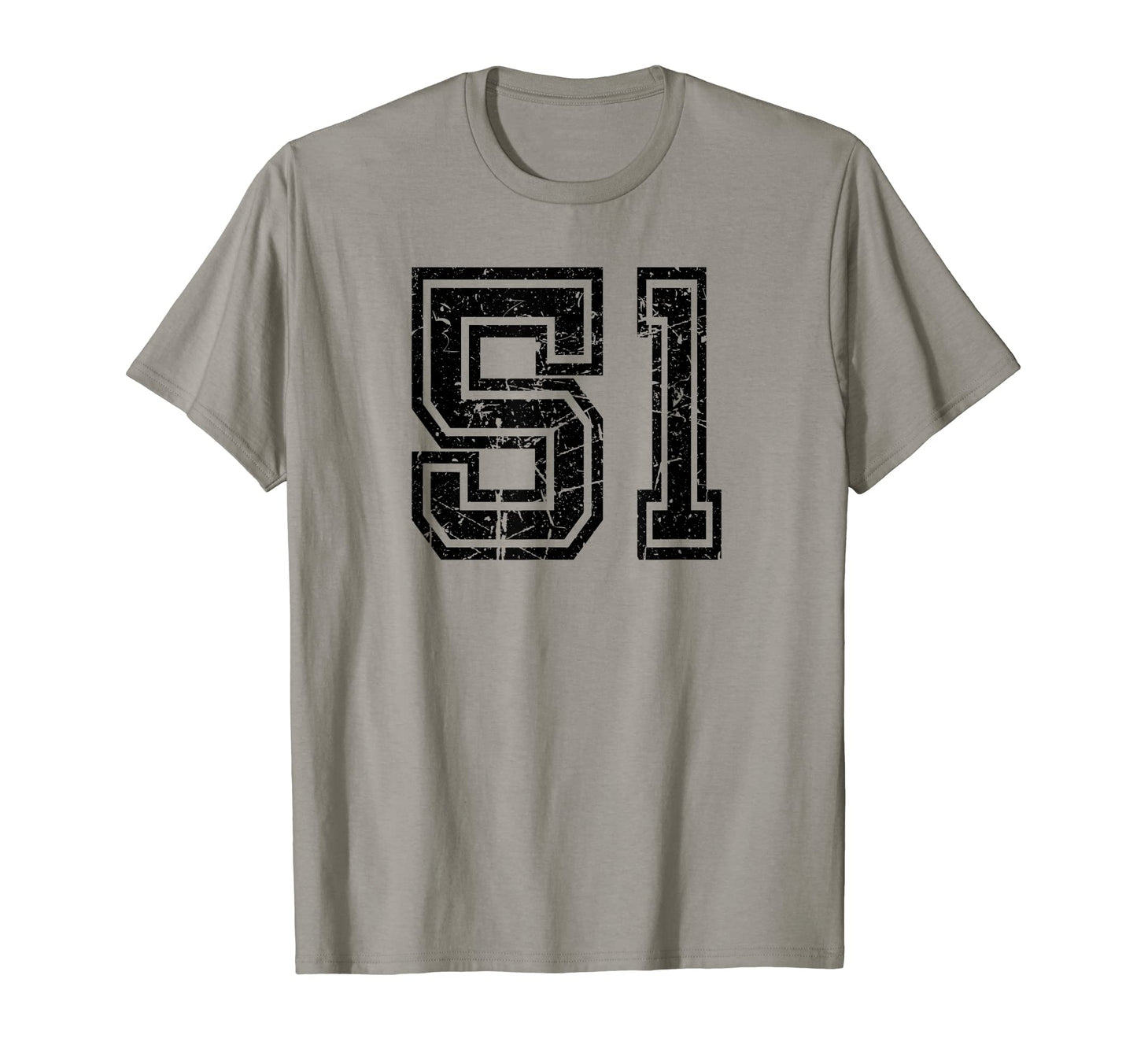 Number 51 Sports Jersey Varsity Lucky T-Shirt - Custom Art Print Unisex - T-Shirt, Sweatshirt, Hoodie