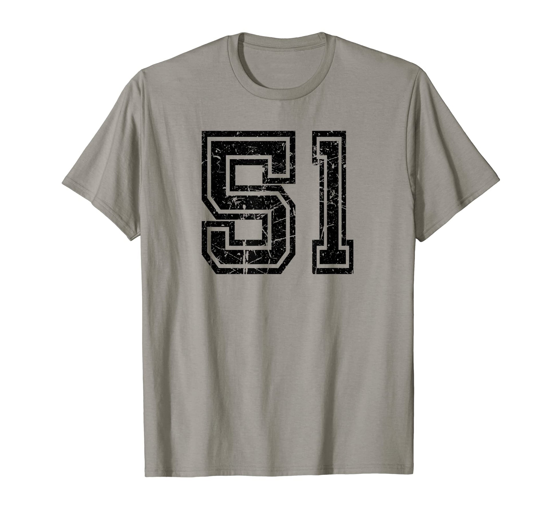 Number 51 Sports Jersey Varsity Lucky T-Shirt - Custom Art Print Unisex - T-Shirt, Sweatshirt, Hoodie