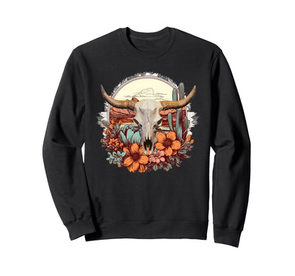 Western Boho Aztec Pattern Tribal Sweatshirt - Aesthetic Graphic Men Women - T-Shirt, Sweatshirt, Hoodie