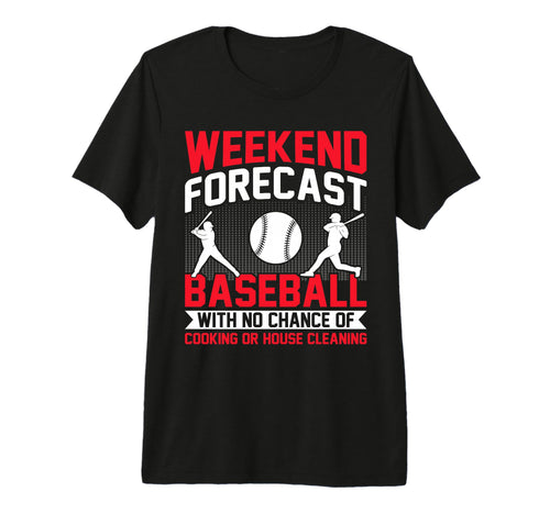 Weekend Forcast Baseball Parents Tri T-Shirt - Minimalist Print Men Women - T-Shirt, Sweatshirt, Hoodie