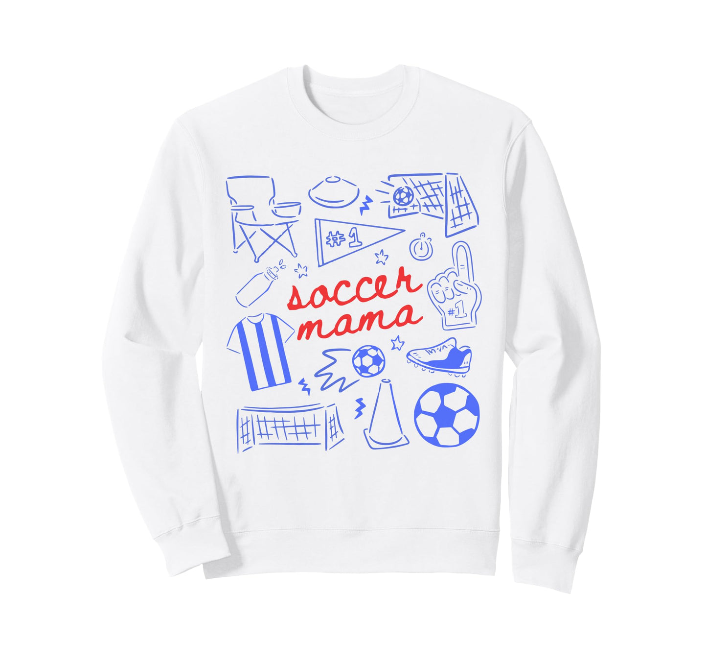 Soccer Mama Mothers Day Game Sweatshirt - Fun Novelty Design for Adults - T-Shirt, Sweatshirt, Hoodie