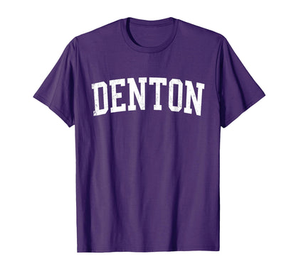 Denton Tx Distressed White T-Shirt - Casual Everyday Wear for Adults - T-Shirt, Sweatshirt, Hoodie