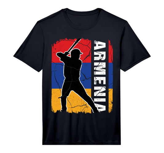 Armenian Baseball Player Armenia Flag T-Shirt - Graphic Print Unisex - T-Shirt, Sweatshirt, Hoodie