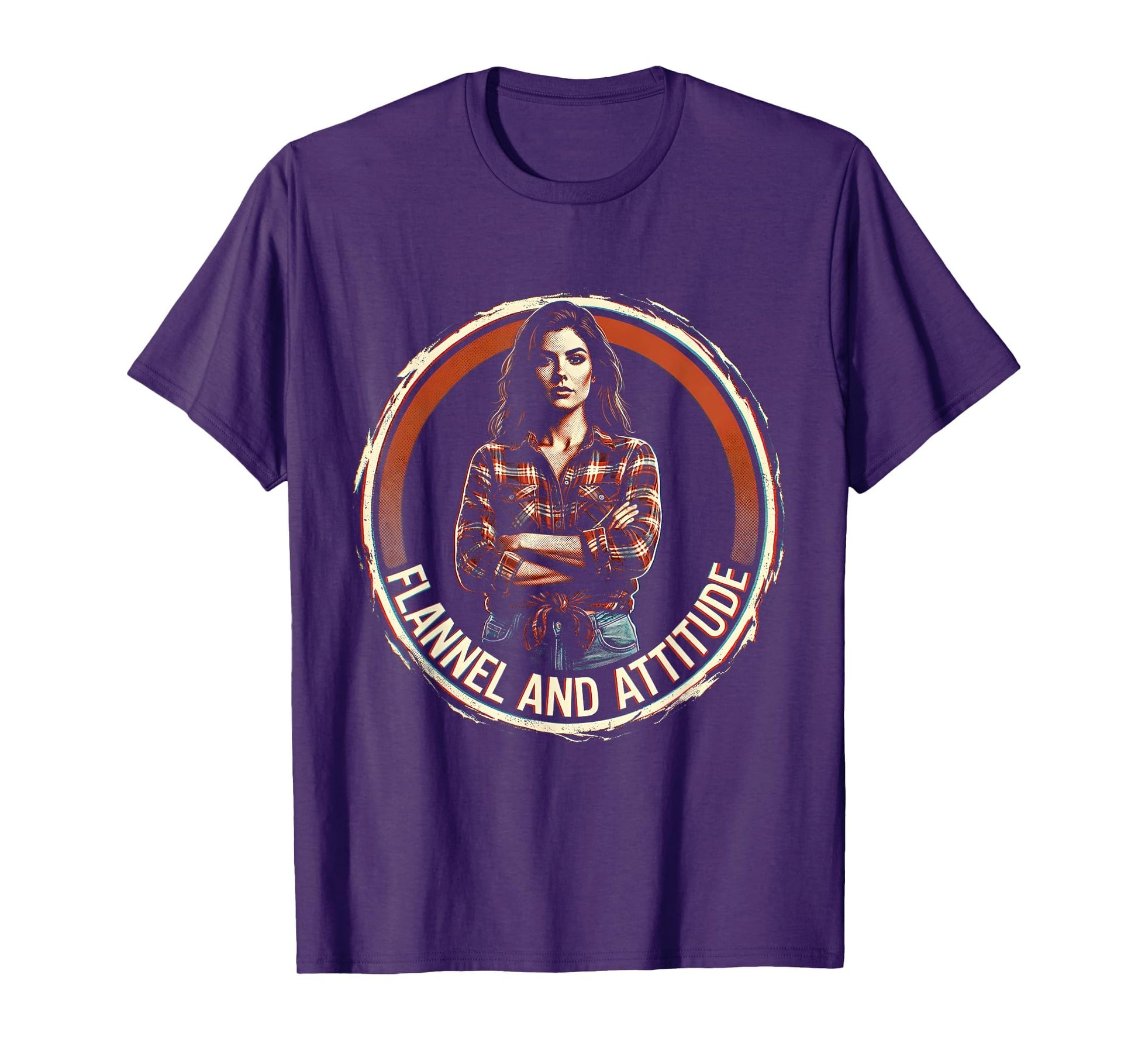 Flannel And Attitude 90S T-Shirt - Fun Novelty Design Unisex - T-Shirt, Sweatshirt, Hoodie