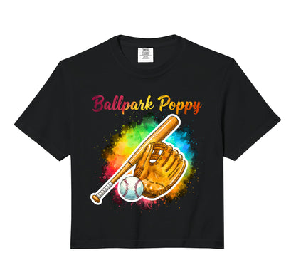 Ballpark Poppy Softball And Baseball Hoodie - Aesthetic Graphic for Adults - T-Shirt, Sweatshirt, Hoodie