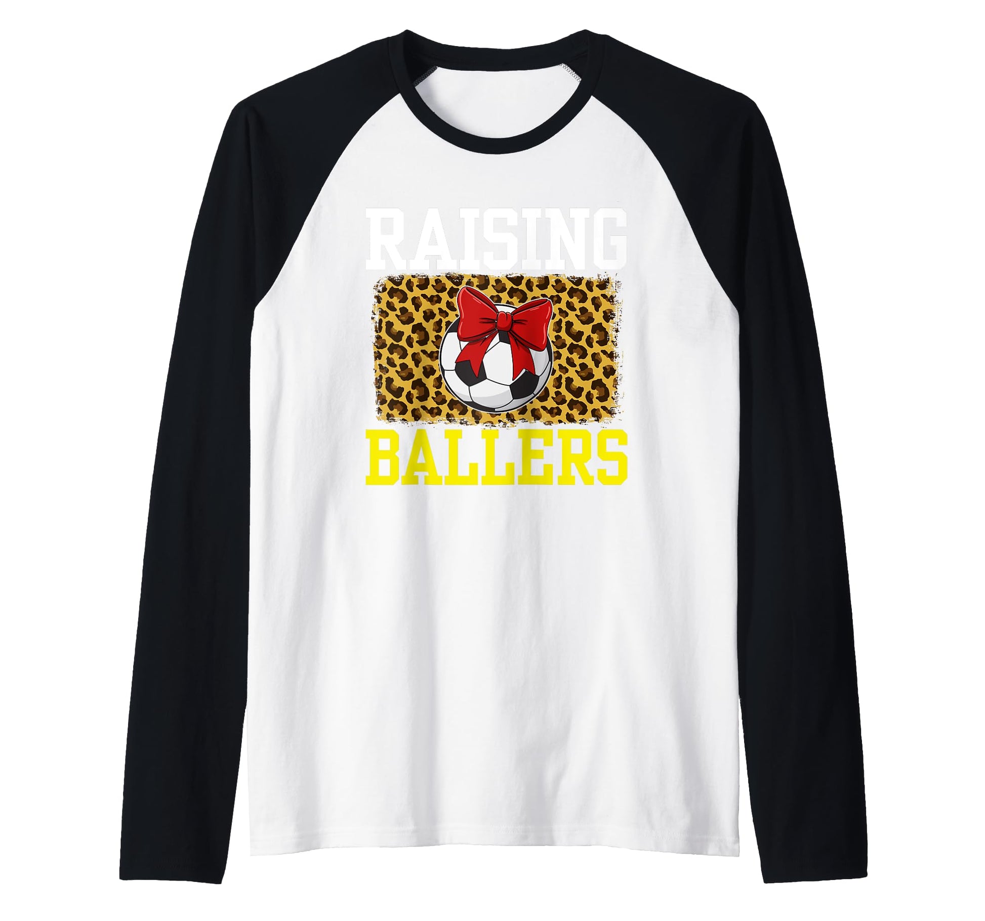 Raising Ballers Soccer Red Bow Ball T-Shirt - Minimalist Print for Adults - T-Shirt, Sweatshirt, Hoodie