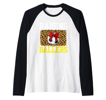 Raising Ballers Soccer Red Bow Ball T-Shirt - Minimalist Print for Adults - T-Shirt, Sweatshirt, Hoodie
