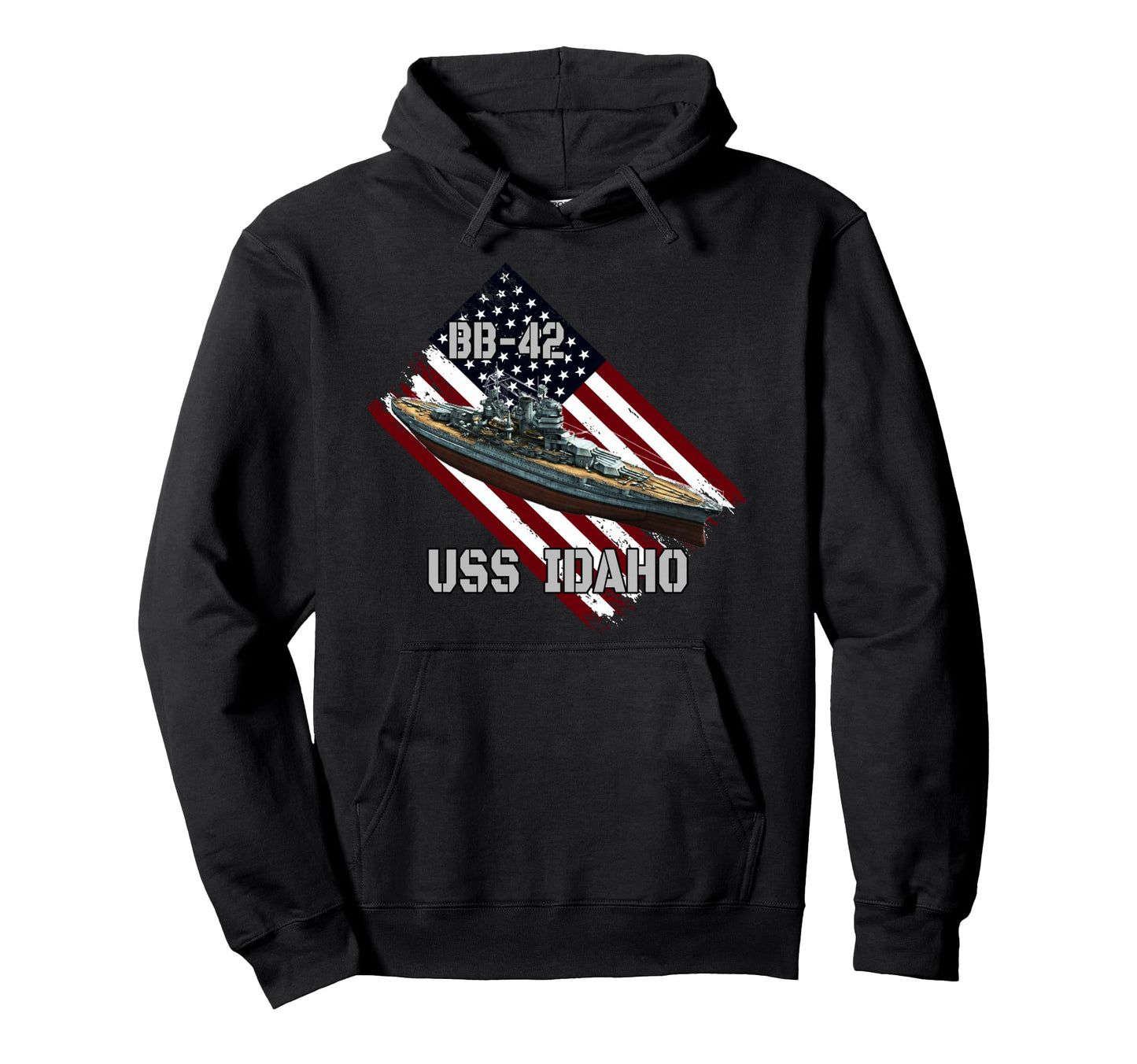 Battleship Uss Idaho Bb 42 Combat Hoodie - Casual Everyday Wear for Adults - T-Shirt, Sweatshirt, Hoodie