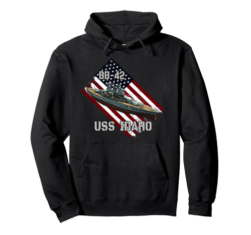 Battleship Uss Idaho Bb 42 Combat Hoodie - Casual Everyday Wear for Adults - T-Shirt, Sweatshirt, Hoodie