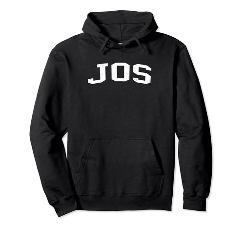 Jos Nigeria Distressed White Varsity Hoodie - Fun Novelty Design Men Women - T-Shirt, Sweatshirt, Hoodie