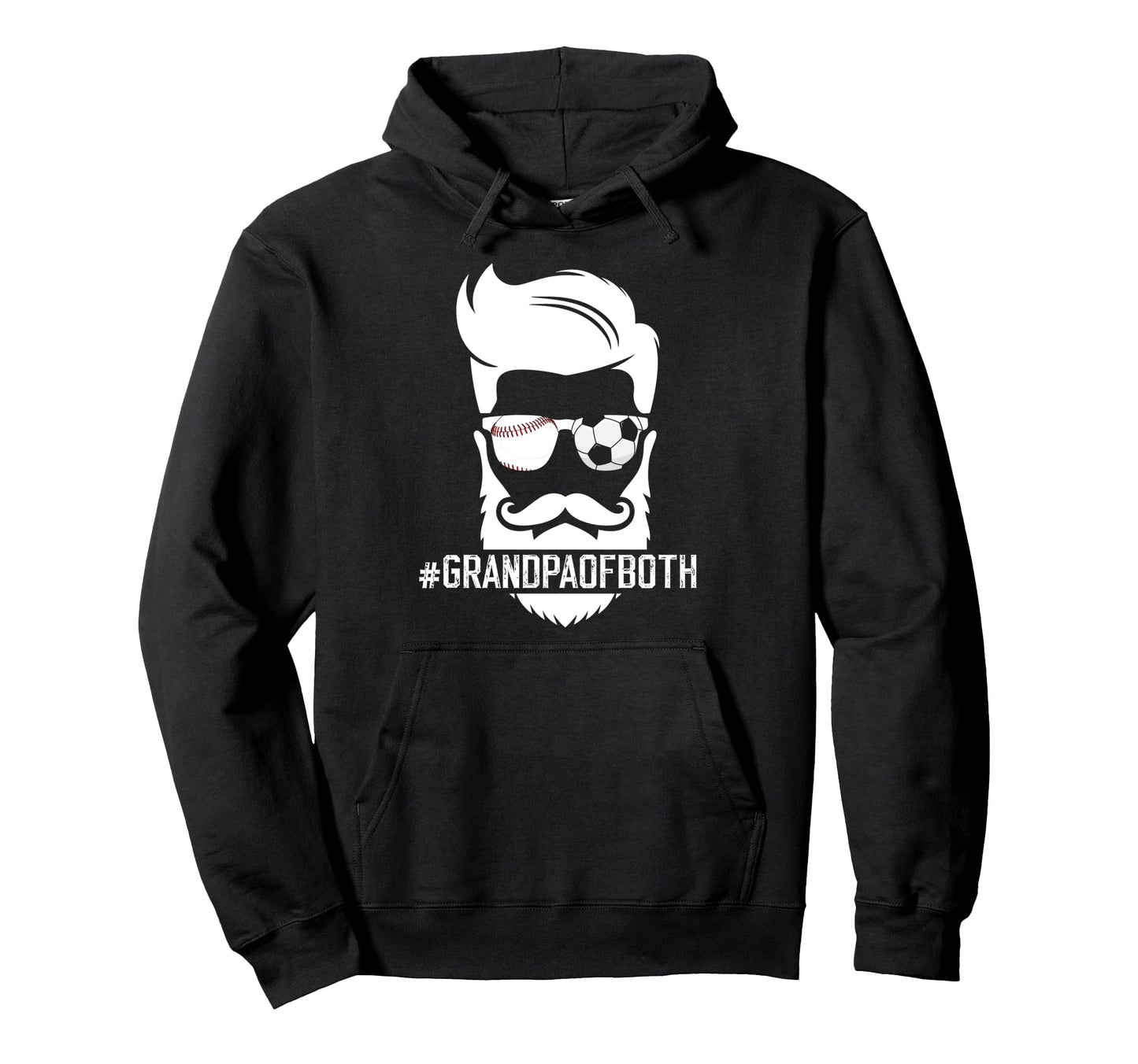 Grandpa Both Baseball Soccer Grandpa Hoodie - Novelty Apparel Men Women - T-Shirt, Sweatshirt, Hoodie
