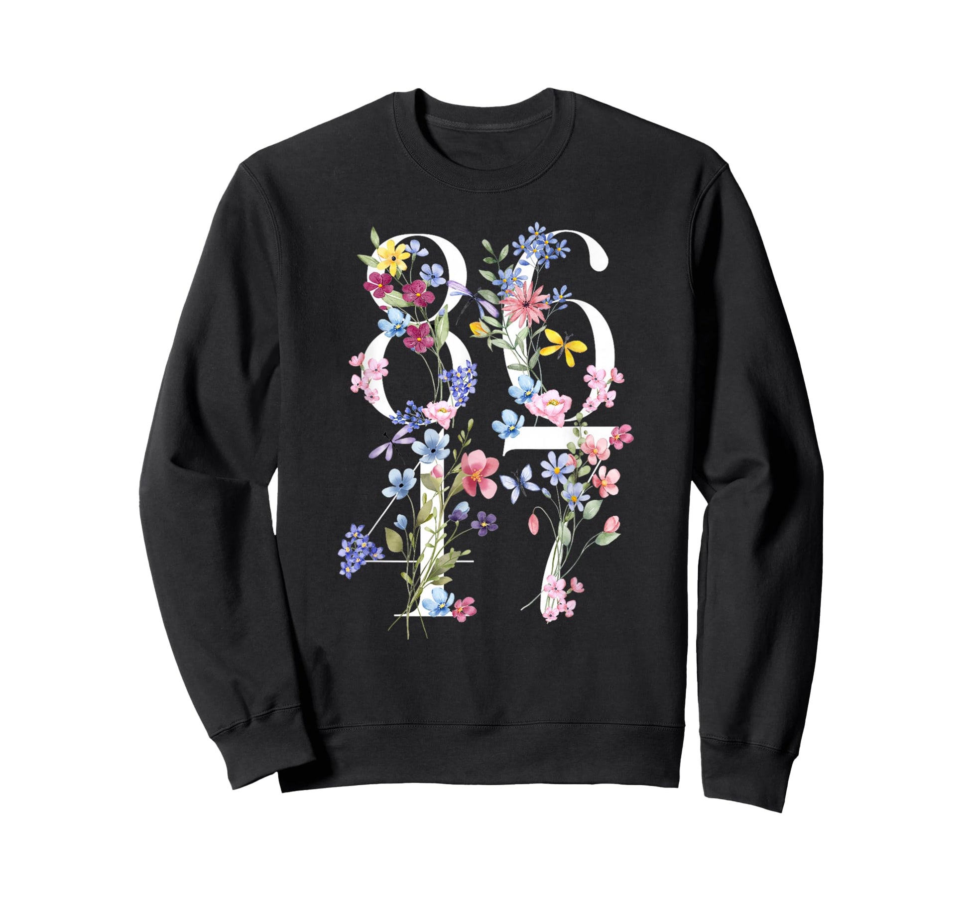 8647 Sarcastic Floral Boho 86 Sweatshirt - Casual Everyday Wear for Adults - T-Shirt, Sweatshirt, Hoodie