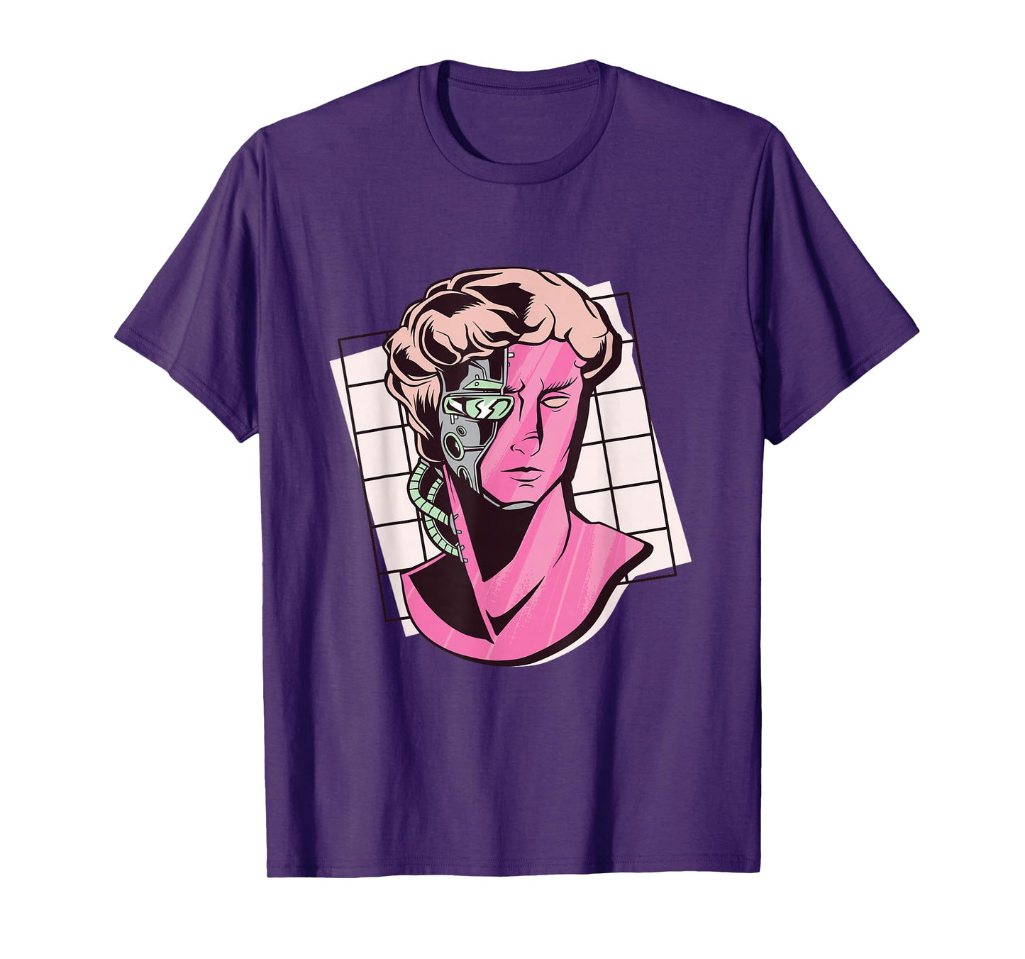 Vaporwave Aesthetic Cyborg 80S T-Shirt - Casual Everyday Wear for Adults - T-Shirt, Sweatshirt, Hoodie
