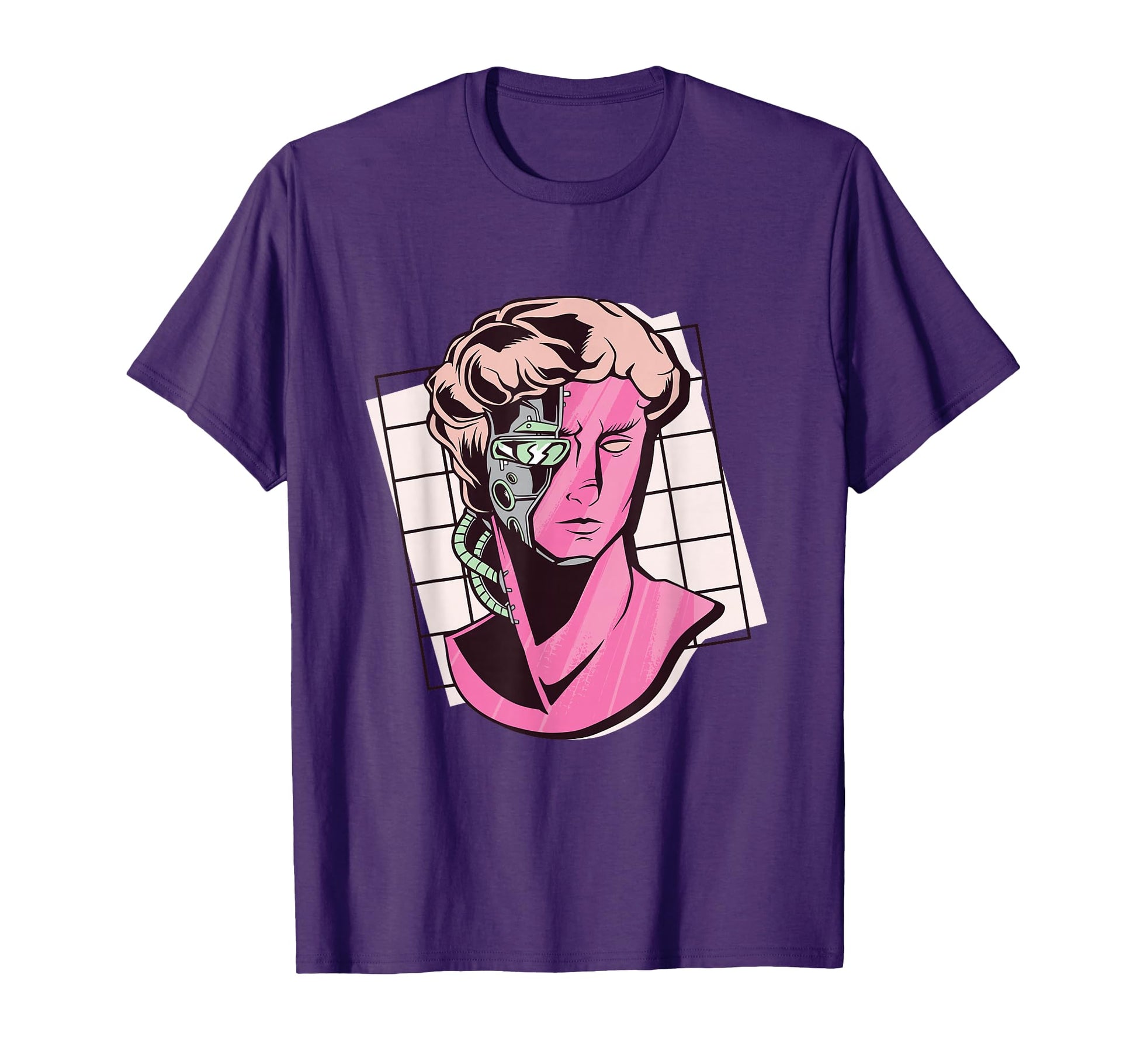 Vaporwave Aesthetic Cyborg 80S T-Shirt - Casual Everyday Wear for Adults - T-Shirt, Sweatshirt, Hoodie