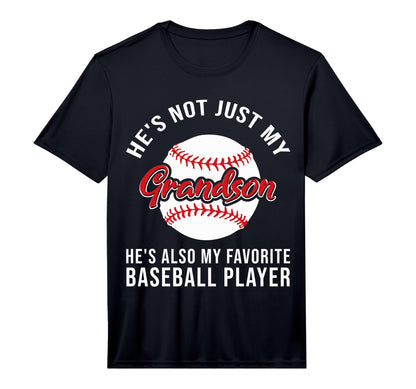 Funny Grandson Baseball Player Fan T-Shirt - Graphic Print for Adults - T-Shirt, Sweatshirt, Hoodie