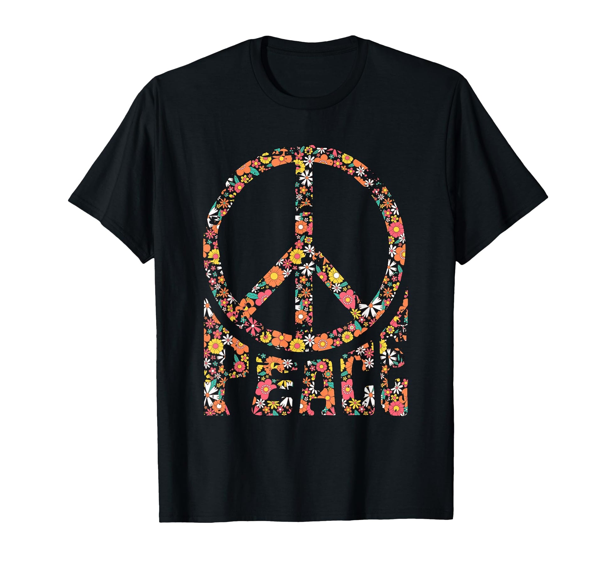 Peace Sign 60S 70S Flower Peace And T-Shirt - Casual Everyday Wear Unisex - T-Shirt, Sweatshirt, Hoodie