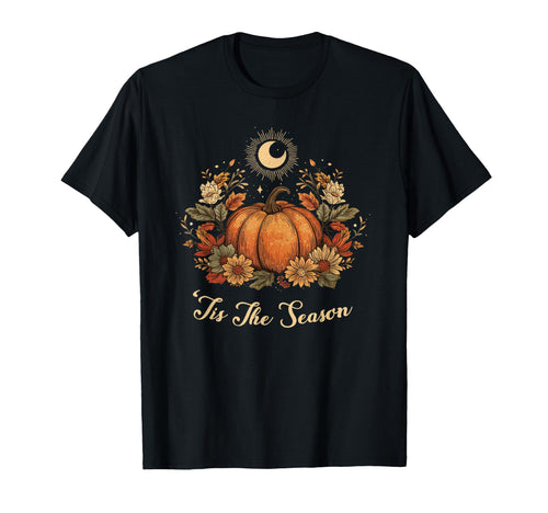 Pumpkin Spice Tis Season Equinox Moon T-Shirt - Casual Everyday Wear Unisex - T-Shirt, Sweatshirt, Hoodie