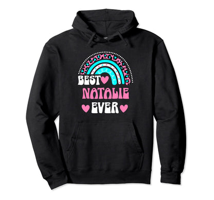 Best Natalie Ever Personal Name Leopard Hoodie - Minimalist Print Unisex - T-Shirt, Sweatshirt, Hoodie