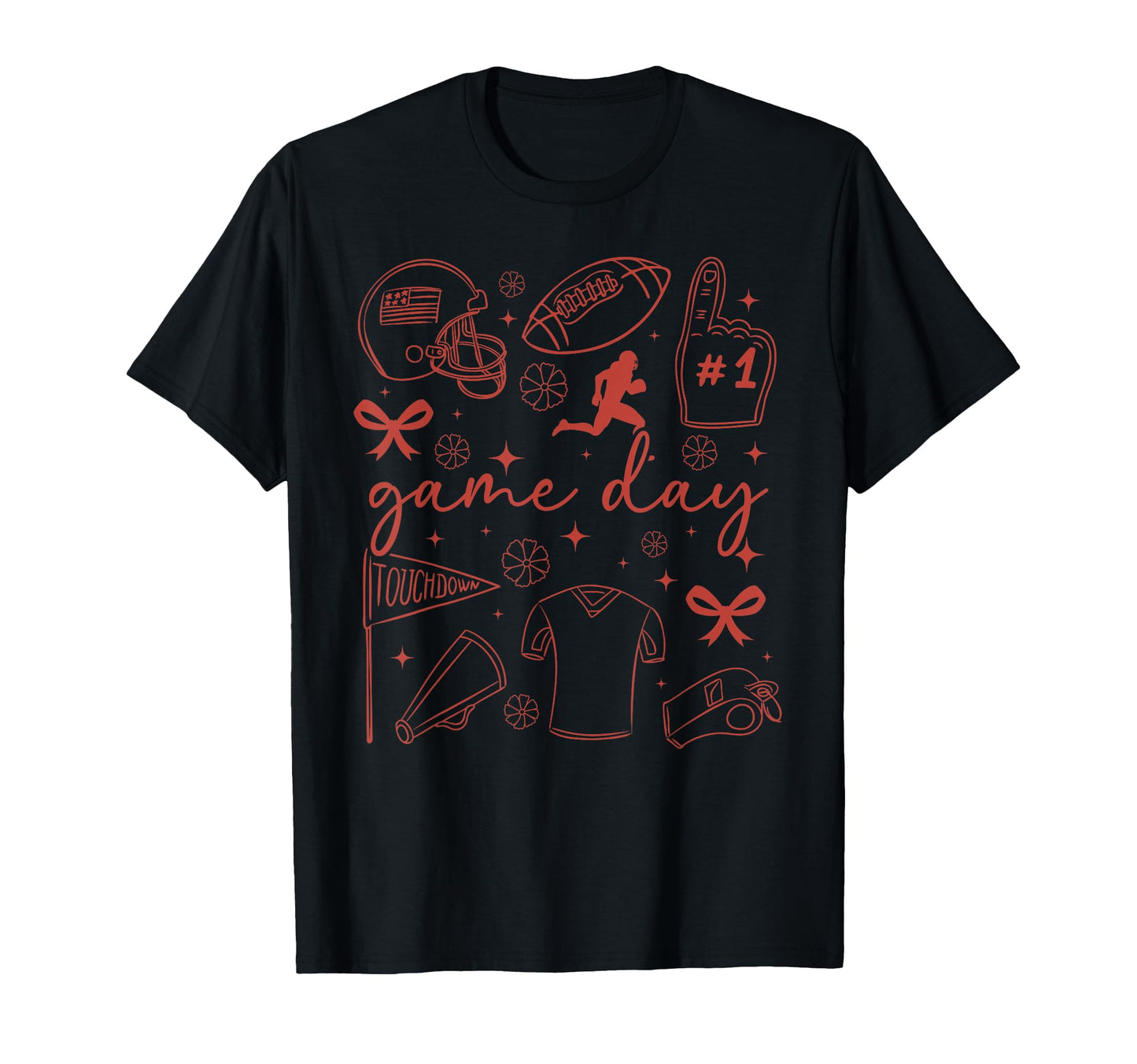 Football Game Day Coquette Game T-Shirt - Casual Everyday Wear for Adults - T-Shirt, Sweatshirt, Hoodie