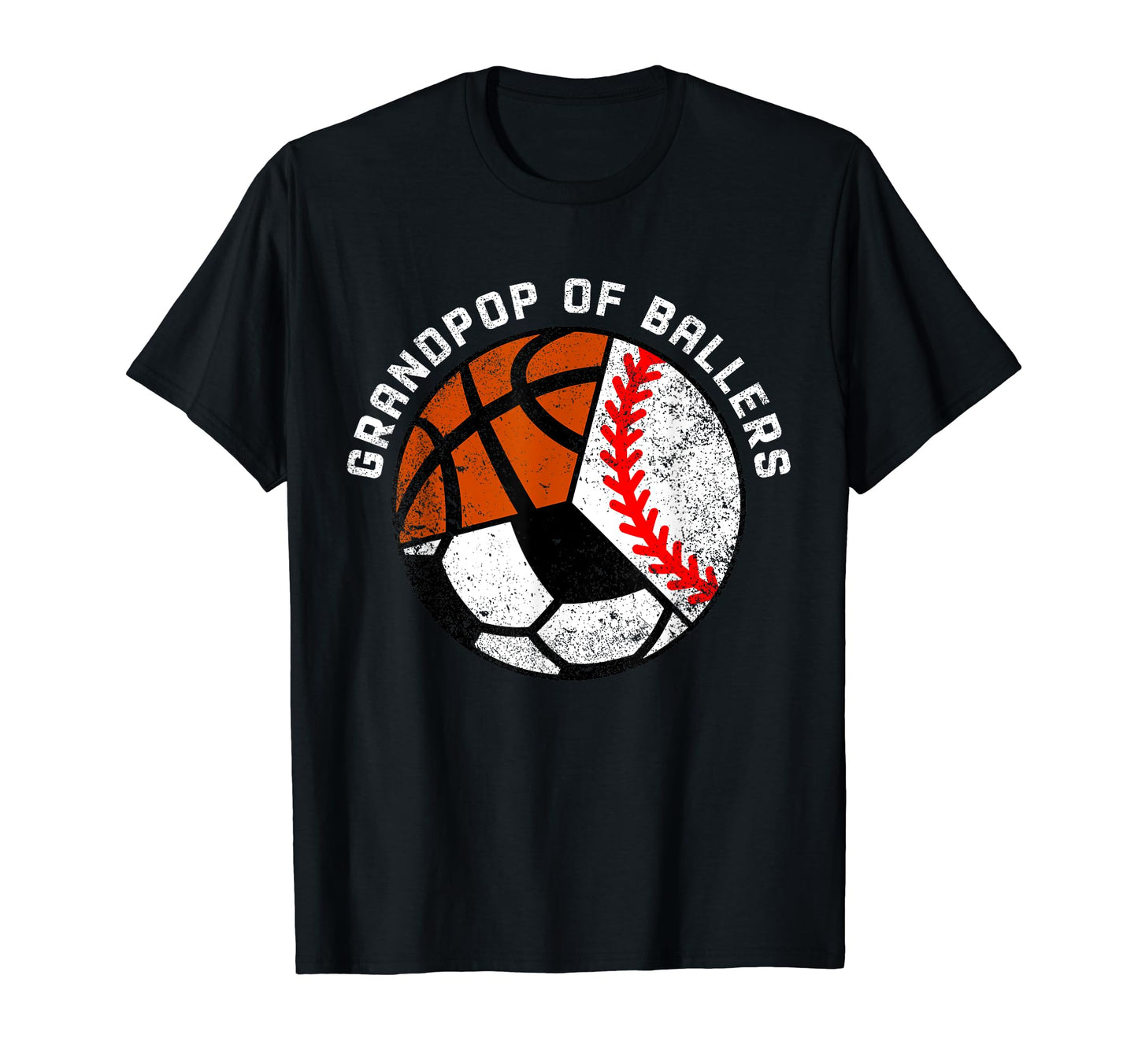 Grandpop Ballers Funny Baseball T-Shirt - Minimalist Print Men Women - T-Shirt, Sweatshirt, Hoodie