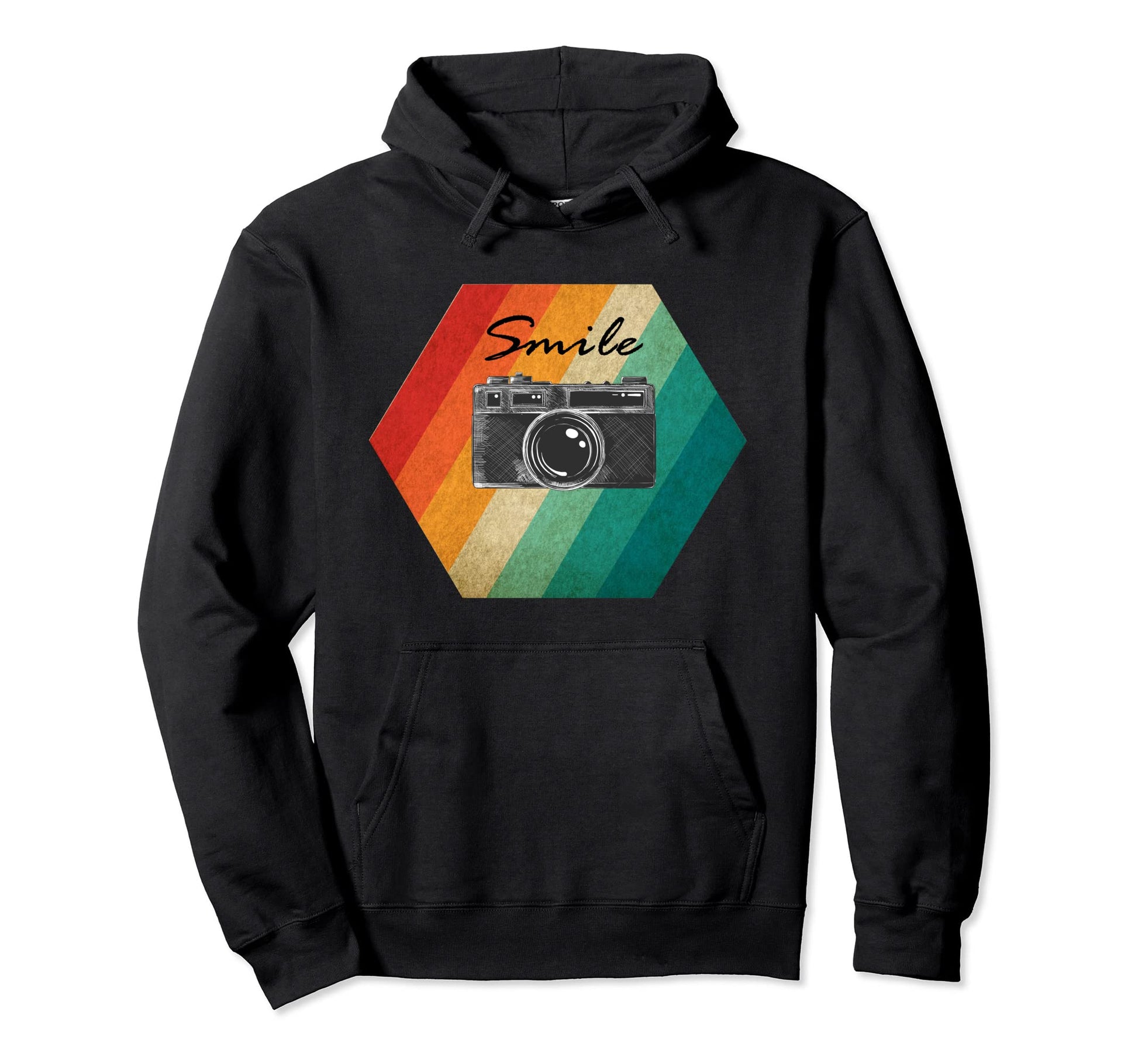 Camera Smile Just Say Cheese Hoodie - Custom Art Print for Adults - T-Shirt, Sweatshirt, Hoodie