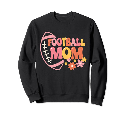 Football Mom Gift Groovy Football Sweatshirt - Casual Everyday Wear Unisex - T-Shirt, Sweatshirt, Hoodie