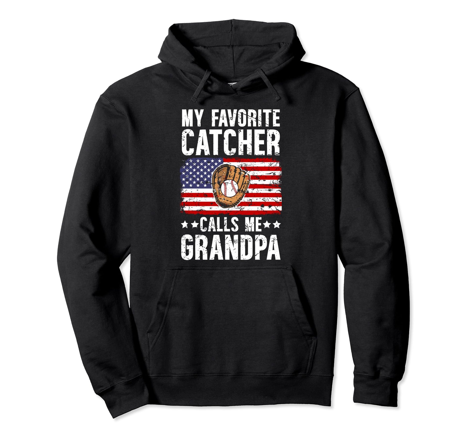 My Favorite Baseball Catcher Grandpa Hoodie - Custom Art Print Unisex - T-Shirt, Sweatshirt, Hoodie