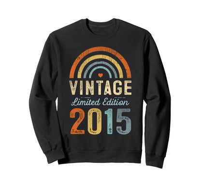 2015 Rainbow Birthday Sweatshirt - Casual Everyday Wear for Adults - T-Shirt, Sweatshirt, Hoodie