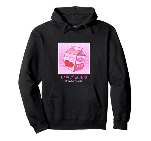 Strawberry Milk Carton 90S Otaku Hoodie - Casual Everyday Wear for Adults - T-Shirt, Sweatshirt, Hoodie
