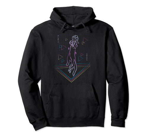 Vaporwave Aesthetic Rose Hand Flower Hoodie - Minimalist Print Men Women - T-Shirt, Sweatshirt, Hoodie