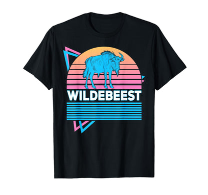 Wildebeest Vaporwave Aesthetic T-Shirt - Aesthetic Graphic for Adults - T-Shirt, Sweatshirt, Hoodie