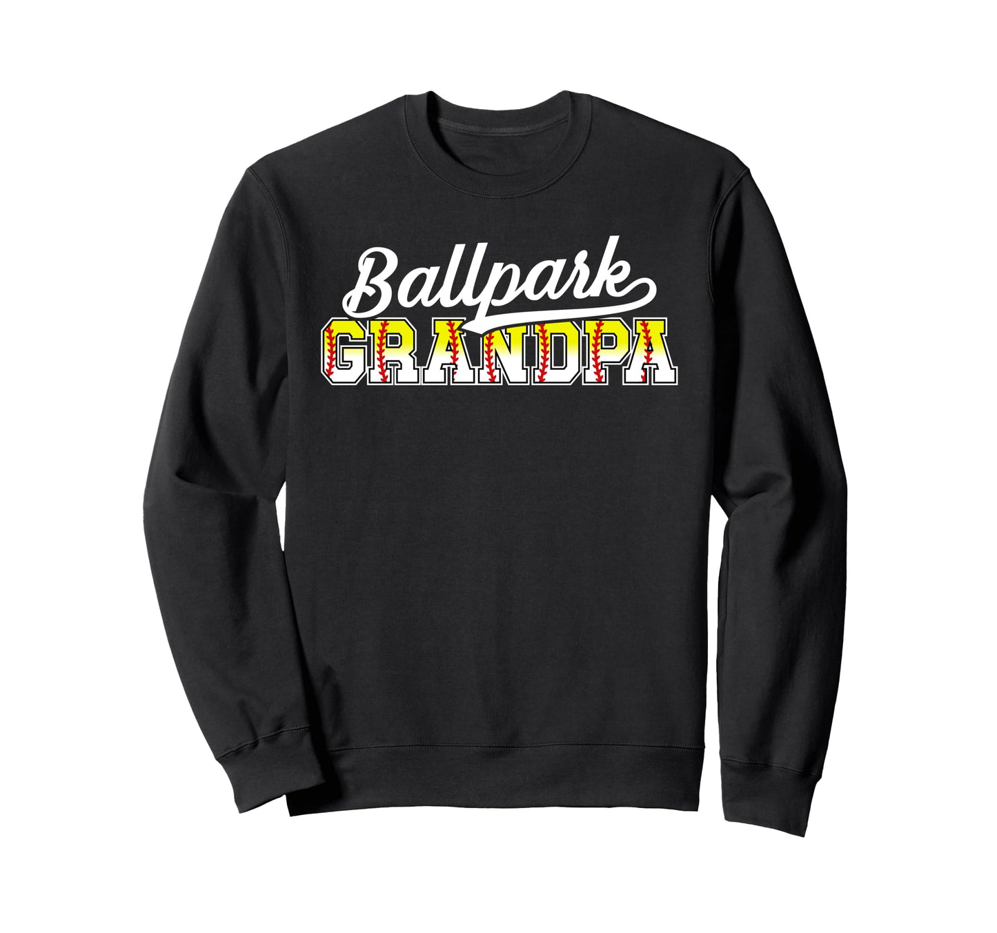 Ballpark Grandpa Baseball Softball Sweatshirt - Custom Art Print Men Women - T-Shirt, Sweatshirt, Hoodie