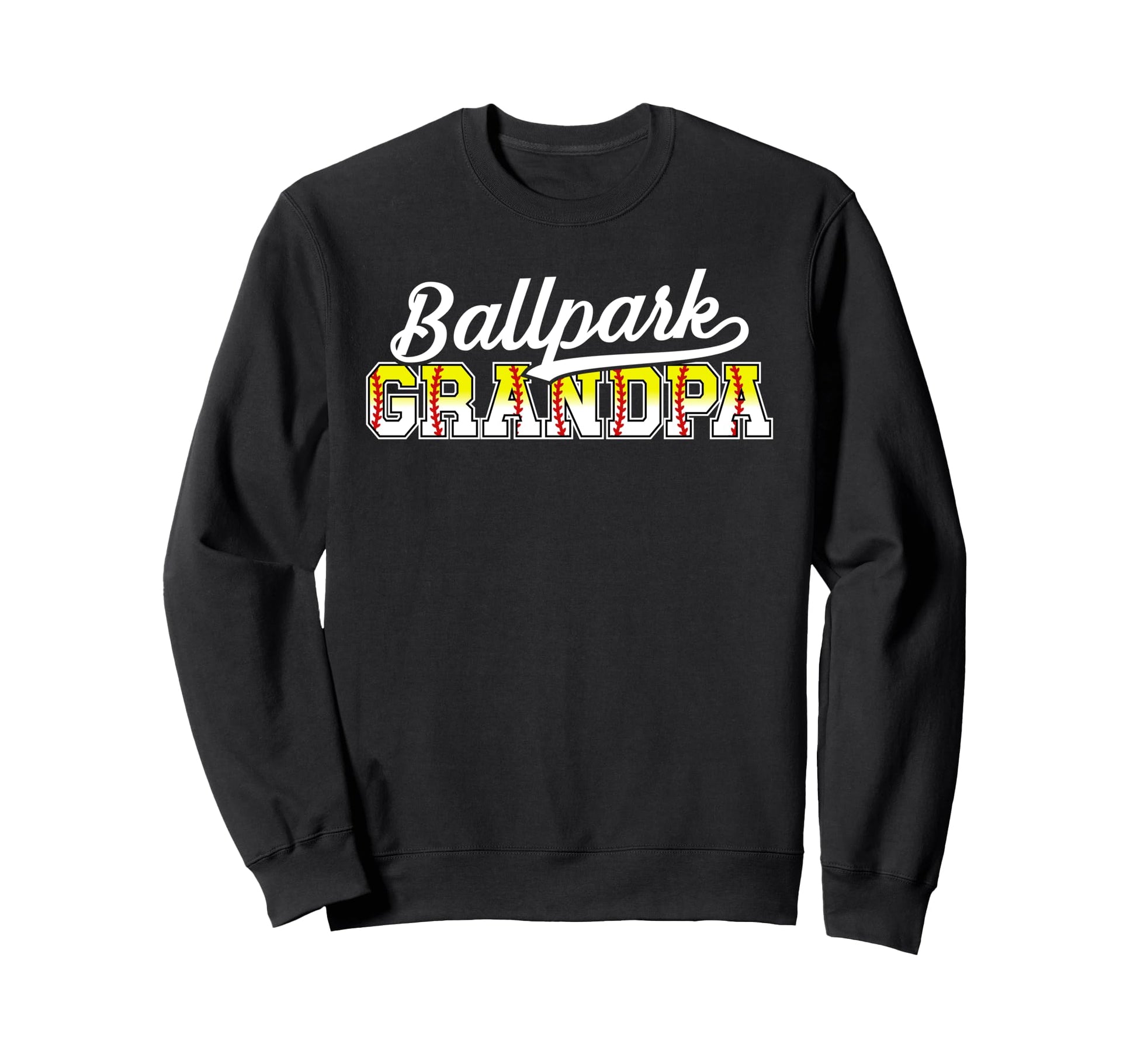 Ballpark Grandpa Baseball Softball Sweatshirt - Custom Art Print Men Women - T-Shirt, Sweatshirt, Hoodie