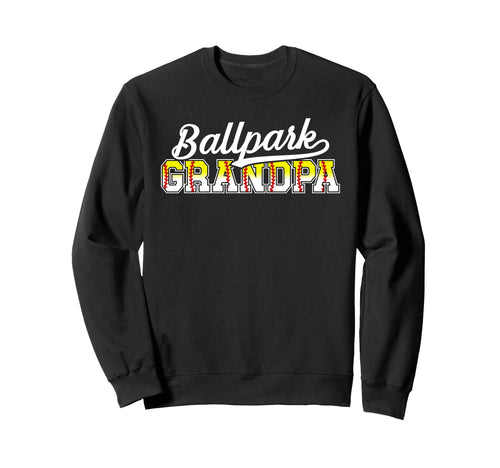 Ballpark Grandpa Baseball Softball Sweatshirt - Custom Art Print Men Women - T-Shirt, Sweatshirt, Hoodie