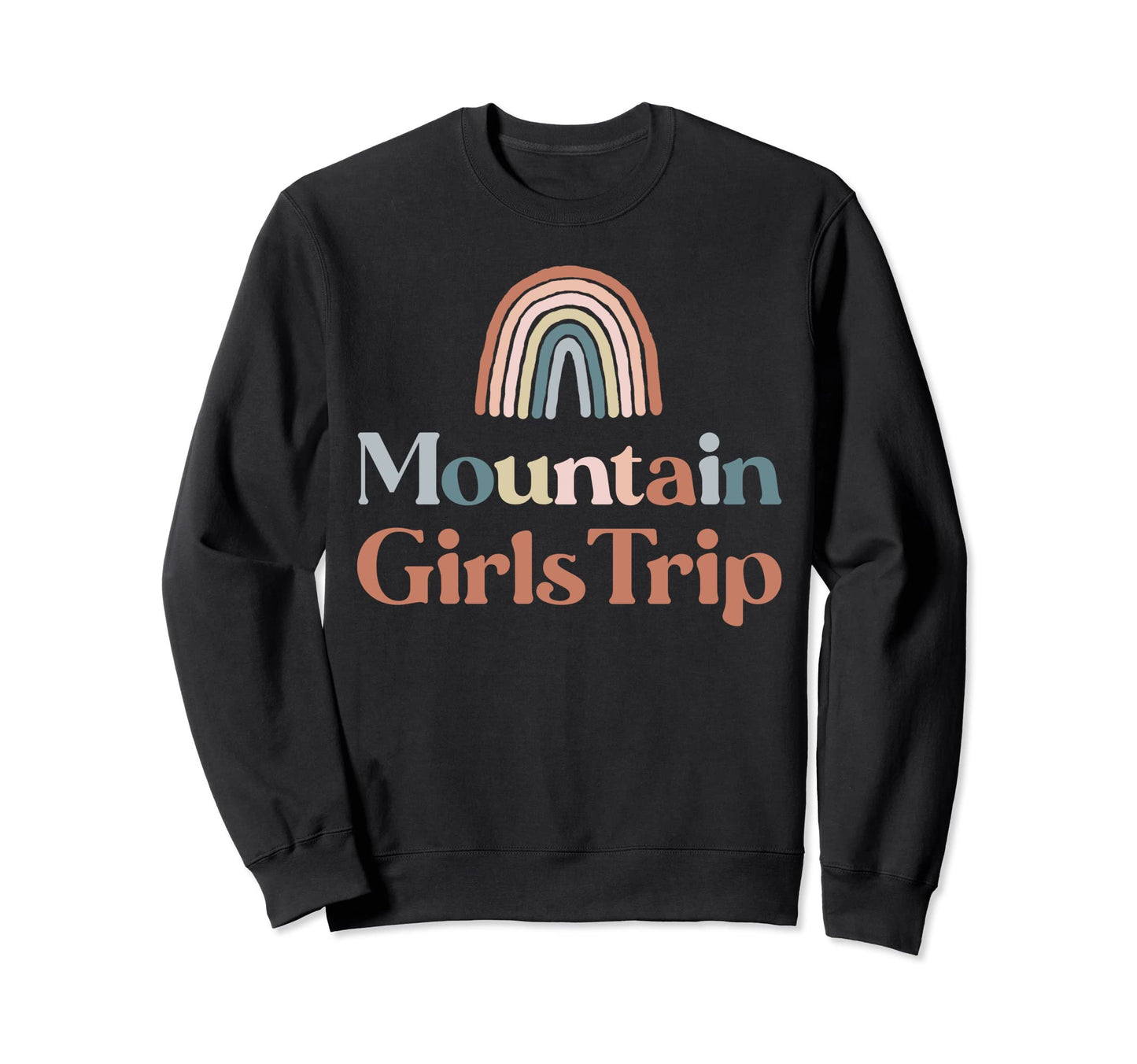Mountain Trip Boho Rainbow Sweatshirt - Casual Everyday Wear for Adults - T-Shirt, Sweatshirt, Hoodie