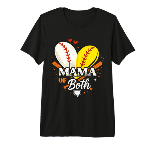 Mama Both Baseball Softball Game Day Mommy T-Shirt - Trendy Graphic Unisex - T-Shirt, Sweatshirt, Hoodie