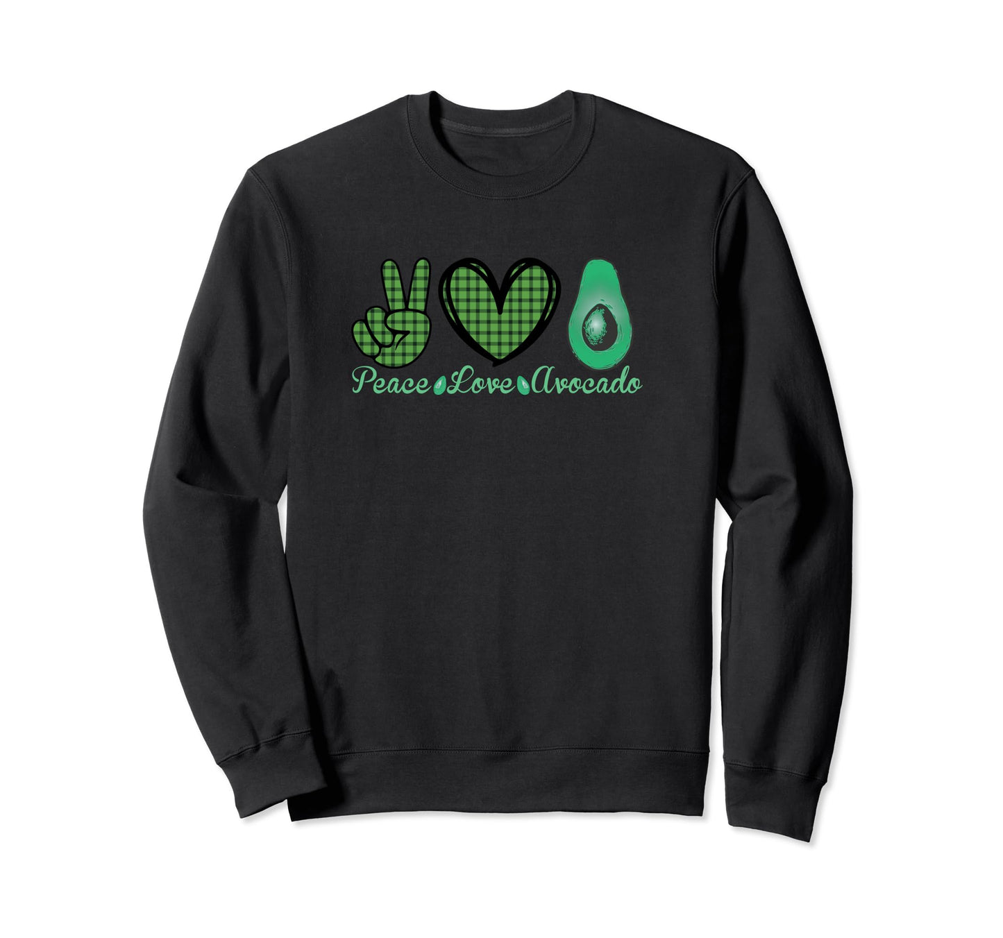 Funny Peace Love Avocado Lovers Gift Sweatshirt - Aesthetic Graphic Unisex - T-Shirt, Sweatshirt, Hoodie