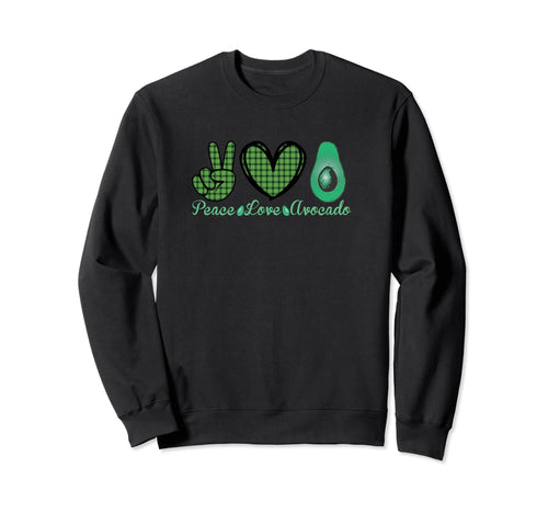 Funny Peace Love Avocado Lovers Gift Sweatshirt - Aesthetic Graphic Unisex - T-Shirt, Sweatshirt, Hoodie