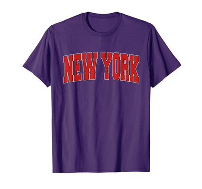 New York Usa State Ny Varsity T-Shirt - Casual Everyday Wear for Adults - T-Shirt, Sweatshirt, Hoodie